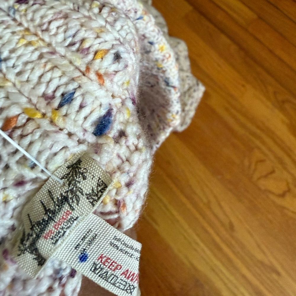 Free People Under The Mistletoe Knit Joggers Size L Color: Ivory Combo - Picture 6 of 6